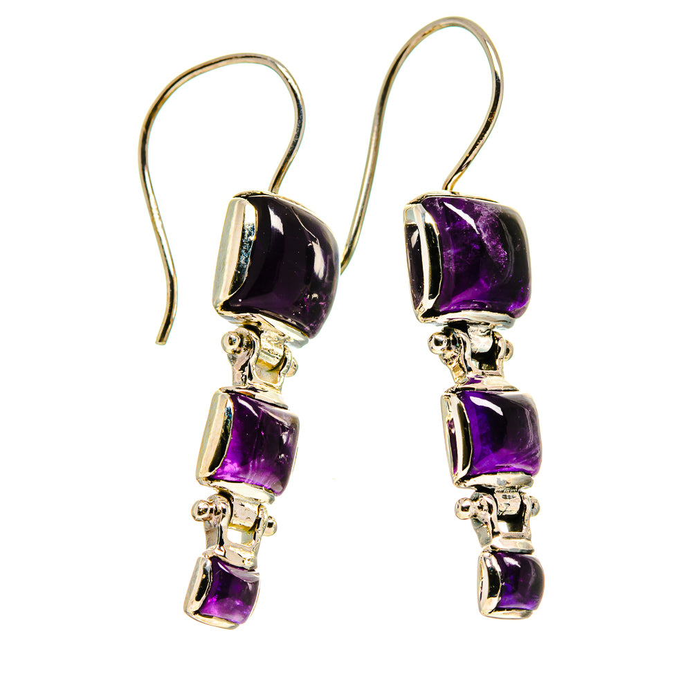 Amethyst Earrings handcrafted by Anasilvercos - EARR413238