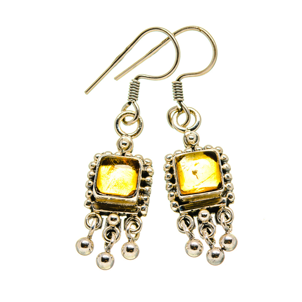 Citrine Earrings handcrafted by Anasilvercos - EARR413250