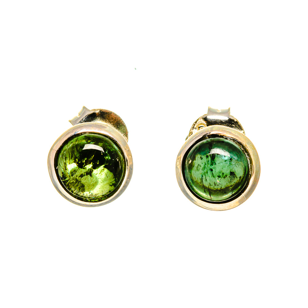 Green Tourmaline Earrings handcrafted by Anasilvercos - EARR413267