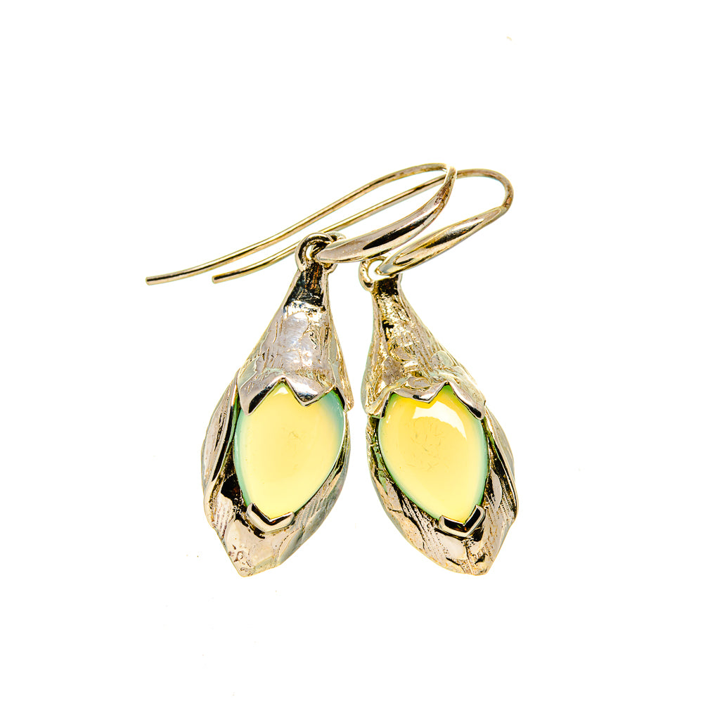 Aqua Chalcedony Earrings handcrafted by Anasilvercos - EARR413278