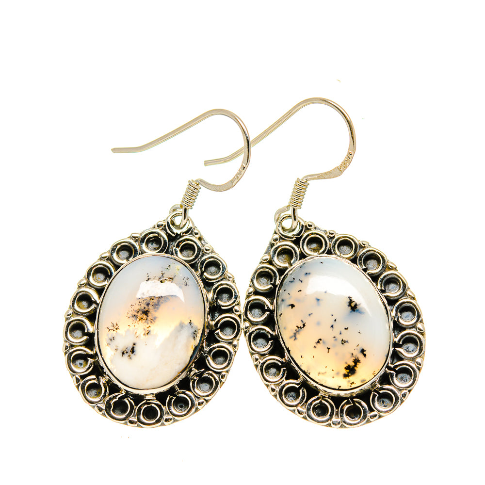 Dendritic Opal Earrings handcrafted by Anasilvercos - EARR413285