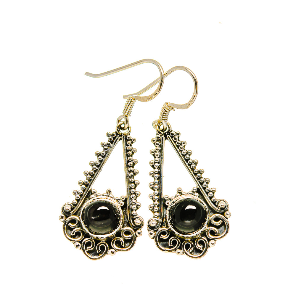 Black Onyx Earrings handcrafted by Anasilvercos - EARR413289