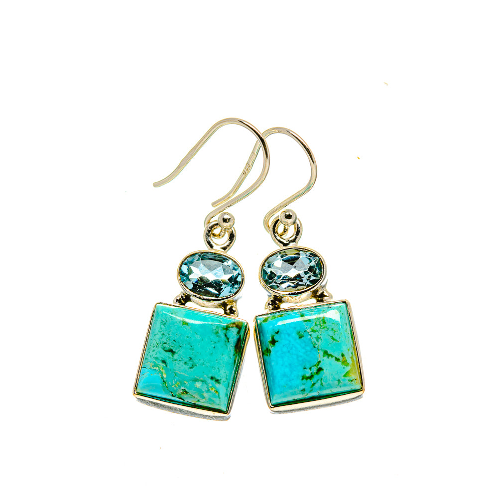 Arizona Turquoise Earrings handcrafted by Anasilvercos - EARR413317