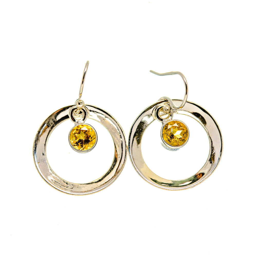 Citrine Earrings handcrafted by Anasilvercos - EARR413324