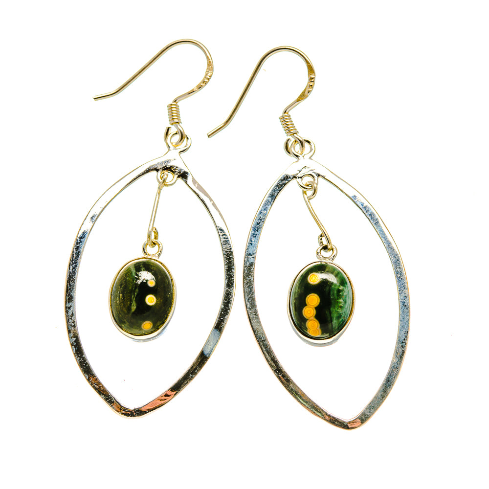Ocean Jasper Earrings handcrafted by Anasilvercos - EARR413334