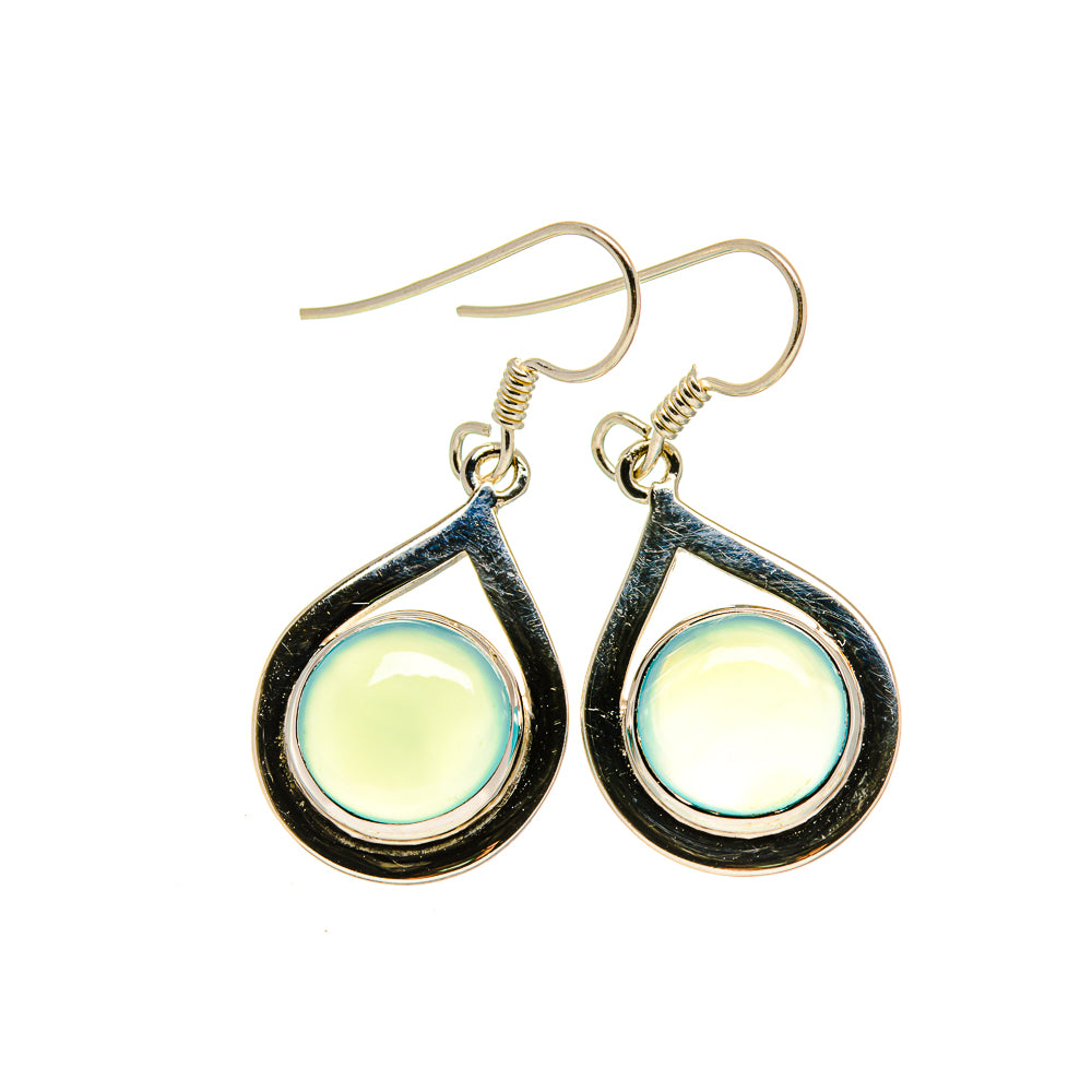Aqua Chalcedony Earrings handcrafted by Anasilvercos - EARR413364
