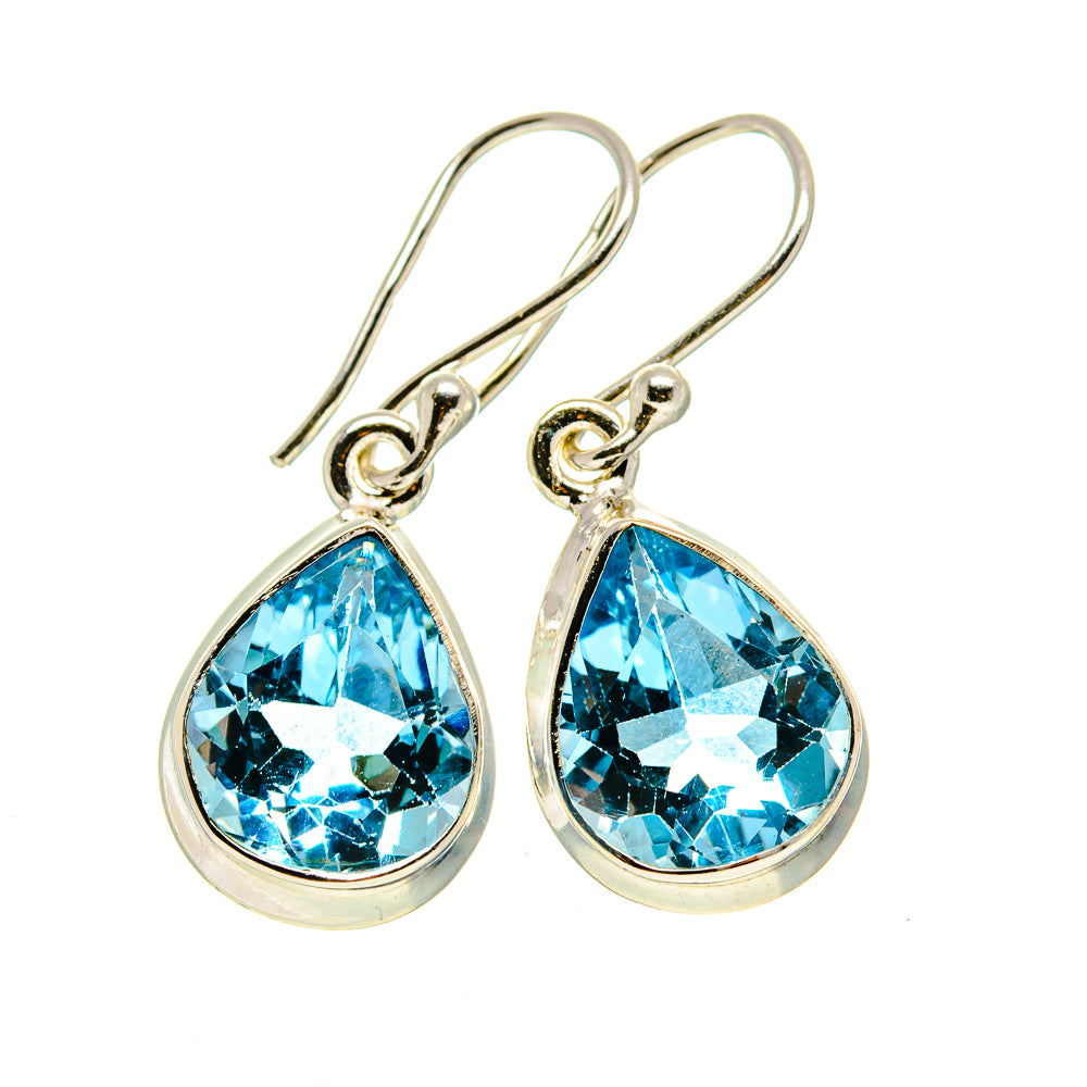 Blue Topaz Earrings handcrafted by Anasilvercos - EARR413382