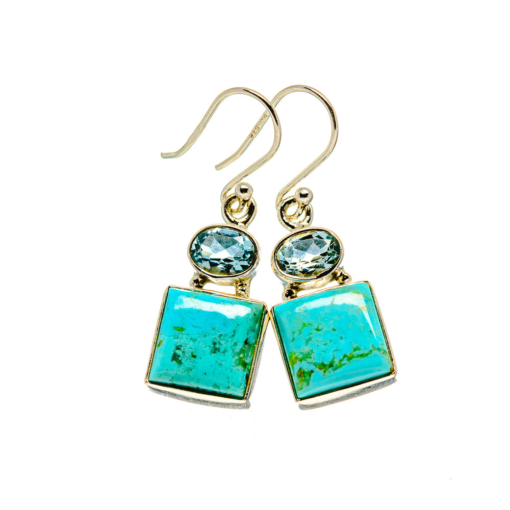 Arizona Turquoise Earrings handcrafted by Anasilvercos - EARR413410