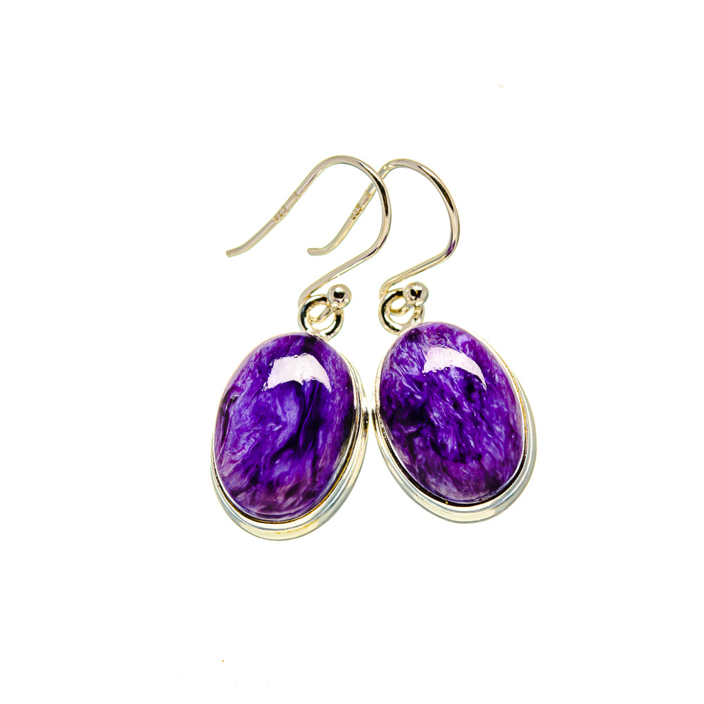 Charoite Earrings handcrafted by Anasilvercos - EARR413411