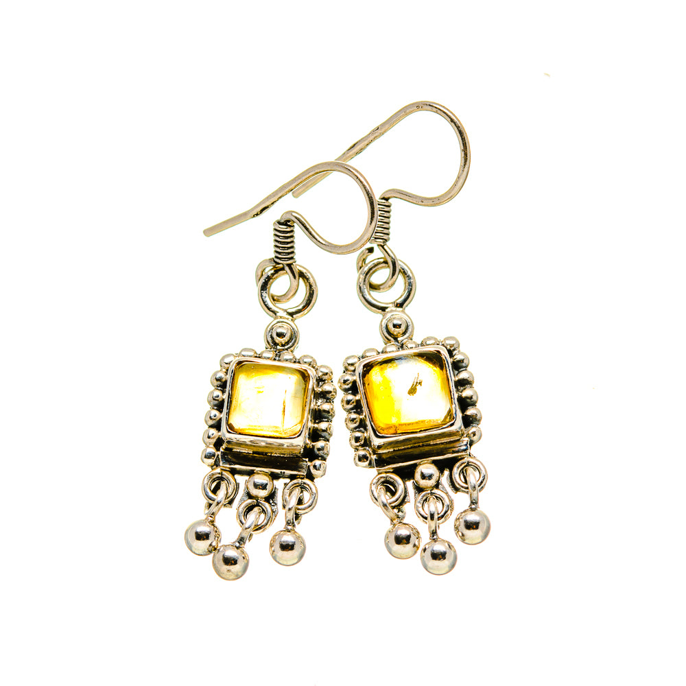 Citrine Earrings handcrafted by Anasilvercos - EARR413431