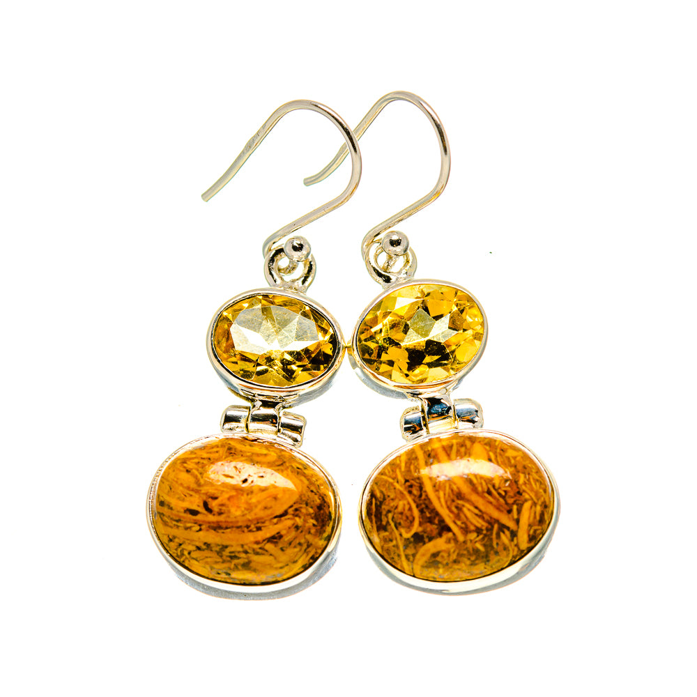 Chert Breccia Earrings handcrafted by Anasilvercos - EARR413449