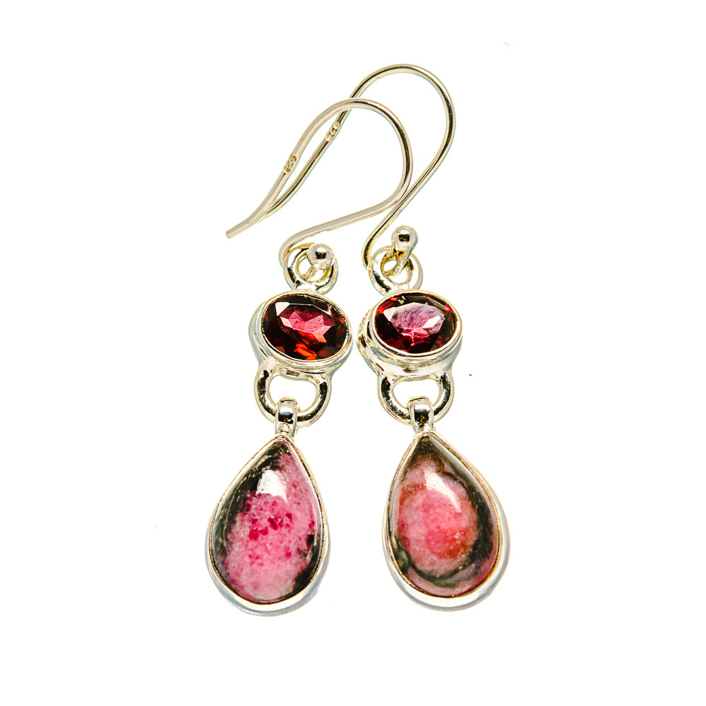 Rhodonite Earrings handcrafted by Anasilvercos - EARR413451