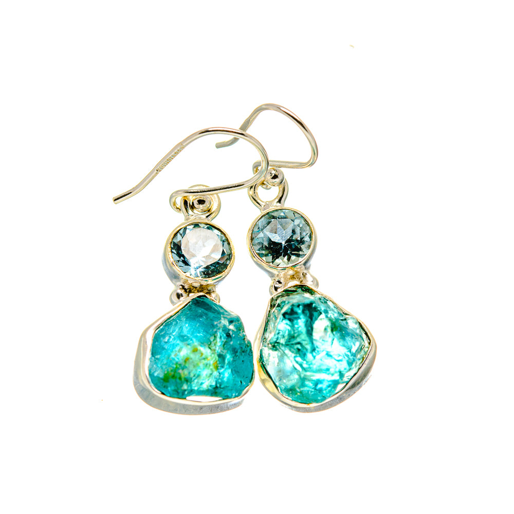 Blue Fluorite Earrings handcrafted by Anasilvercos - EARR413460