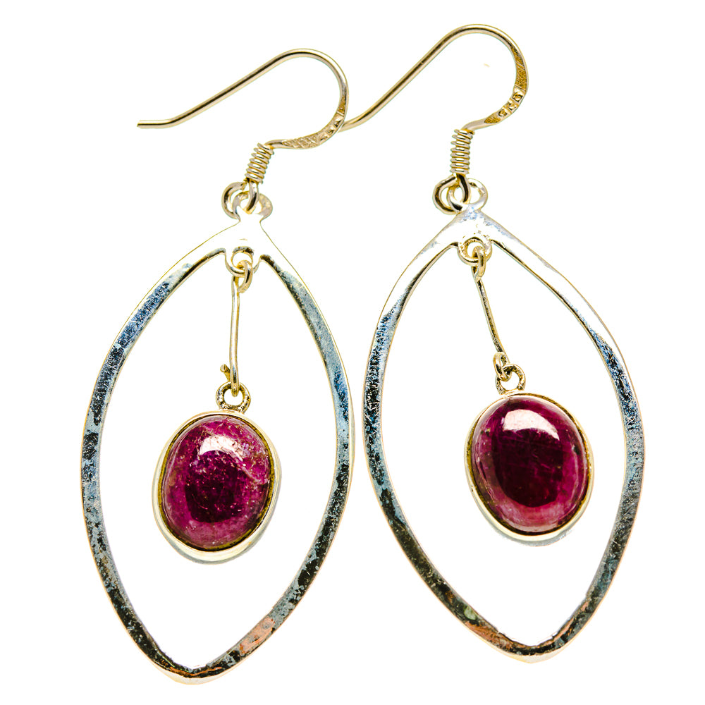 Russian Eudialyte Earrings handcrafted by Anasilvercos - EARR413476