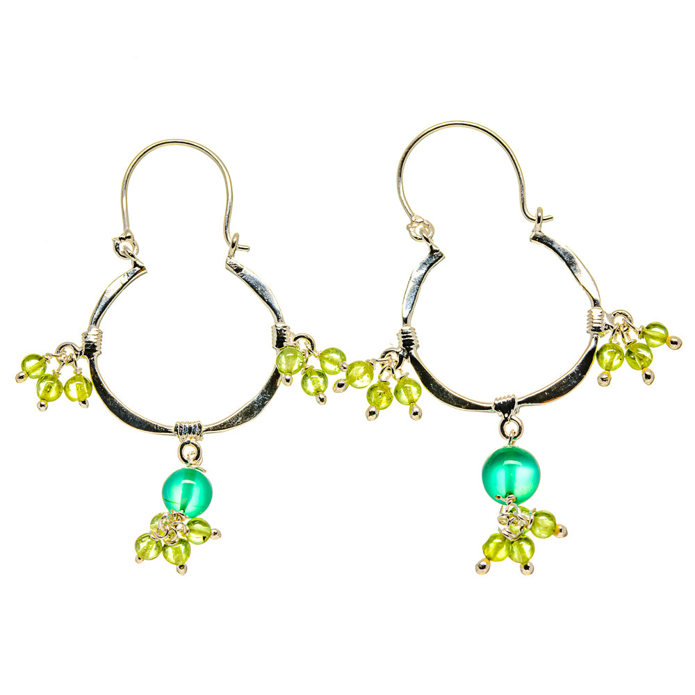 Green Onyx Earrings handcrafted by Anasilvercos - EARR413490