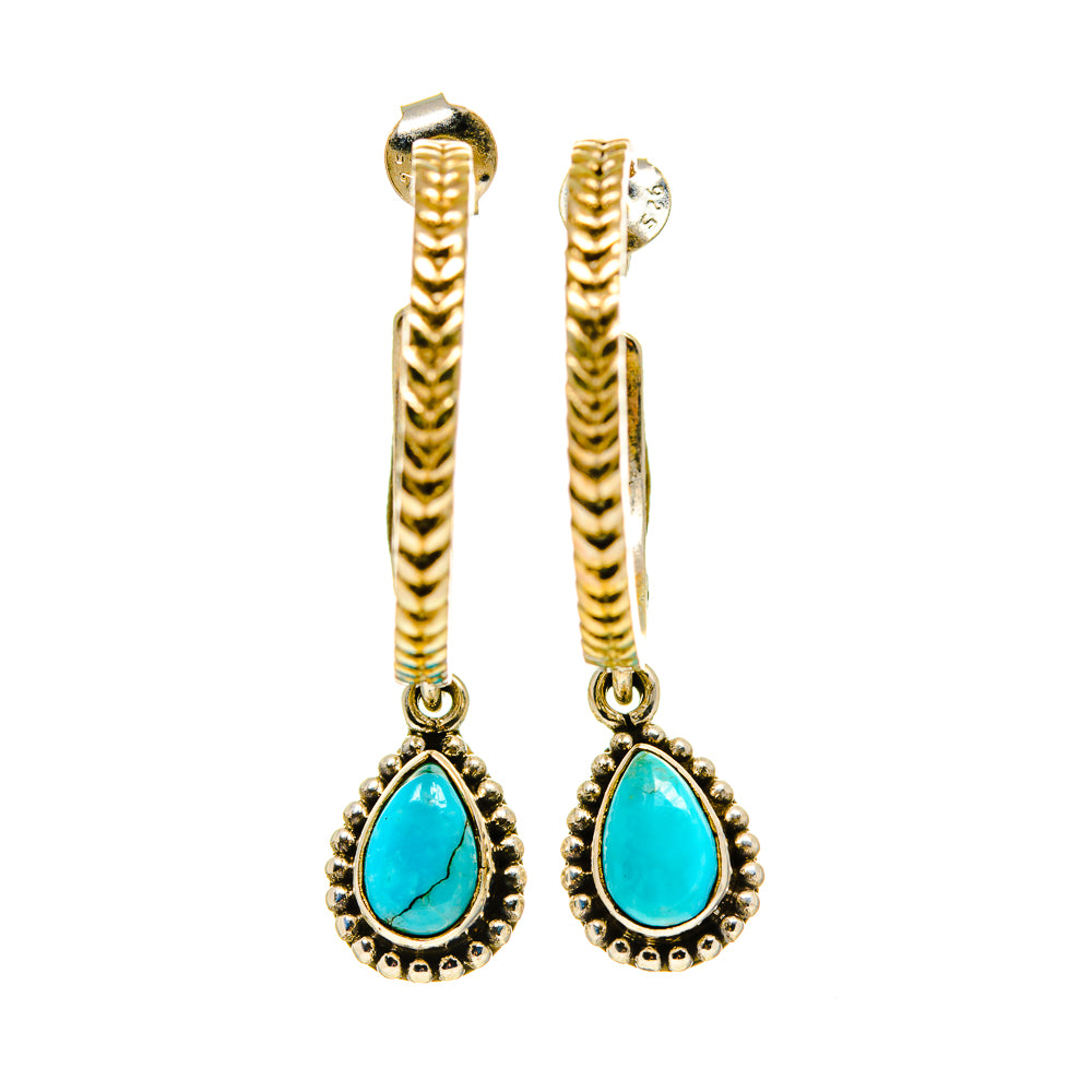 Arizona Turquoise Earrings handcrafted by Anasilvercos - EARR413497