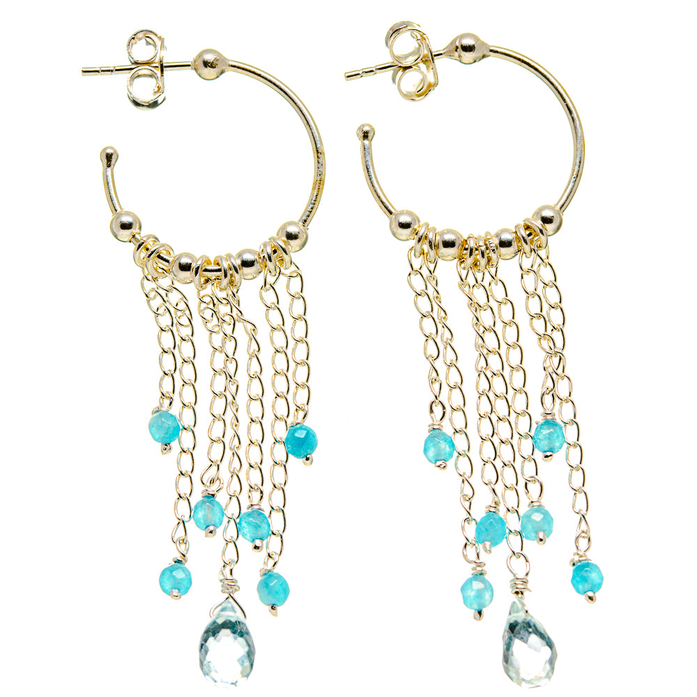 Blue Topaz Earrings handcrafted by Anasilvercos - EARR413498