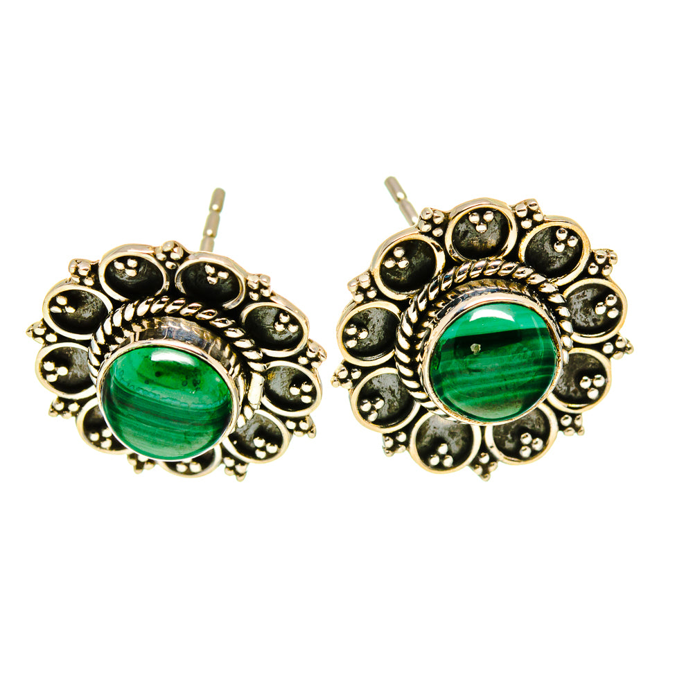 Malachite Earrings handcrafted by Anasilvercos - EARR413504