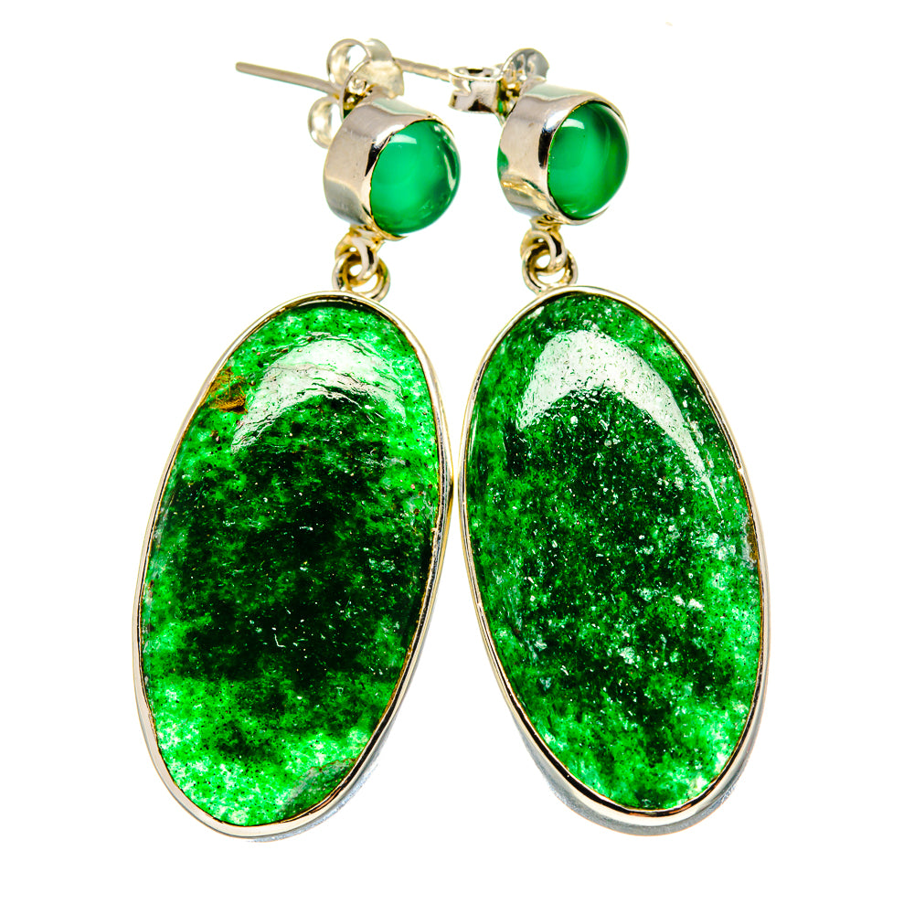 Green Aventurine Earrings handcrafted by Anasilvercos - EARR413505