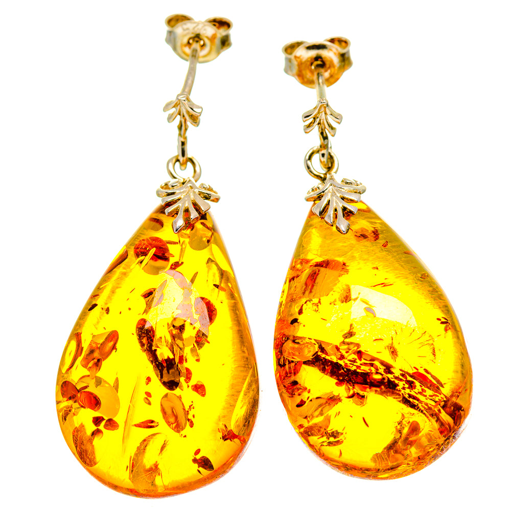 Baltic Amber Earrings handcrafted by Anasilvercos - EARR413605