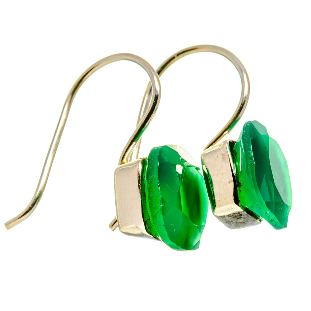 Green Onyx Earrings handcrafted by Anasilvercos - EARR413612
