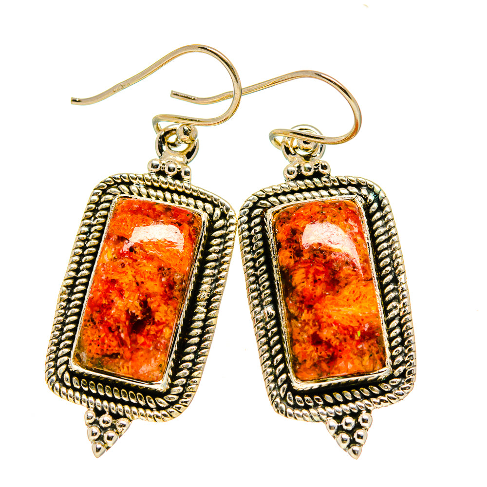 Sponge Coral Earrings handcrafted by Anasilvercos - EARR413616