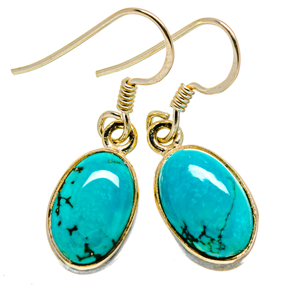 Arizona Turquoise Earrings handcrafted by Anasilvercos - EARR413617
