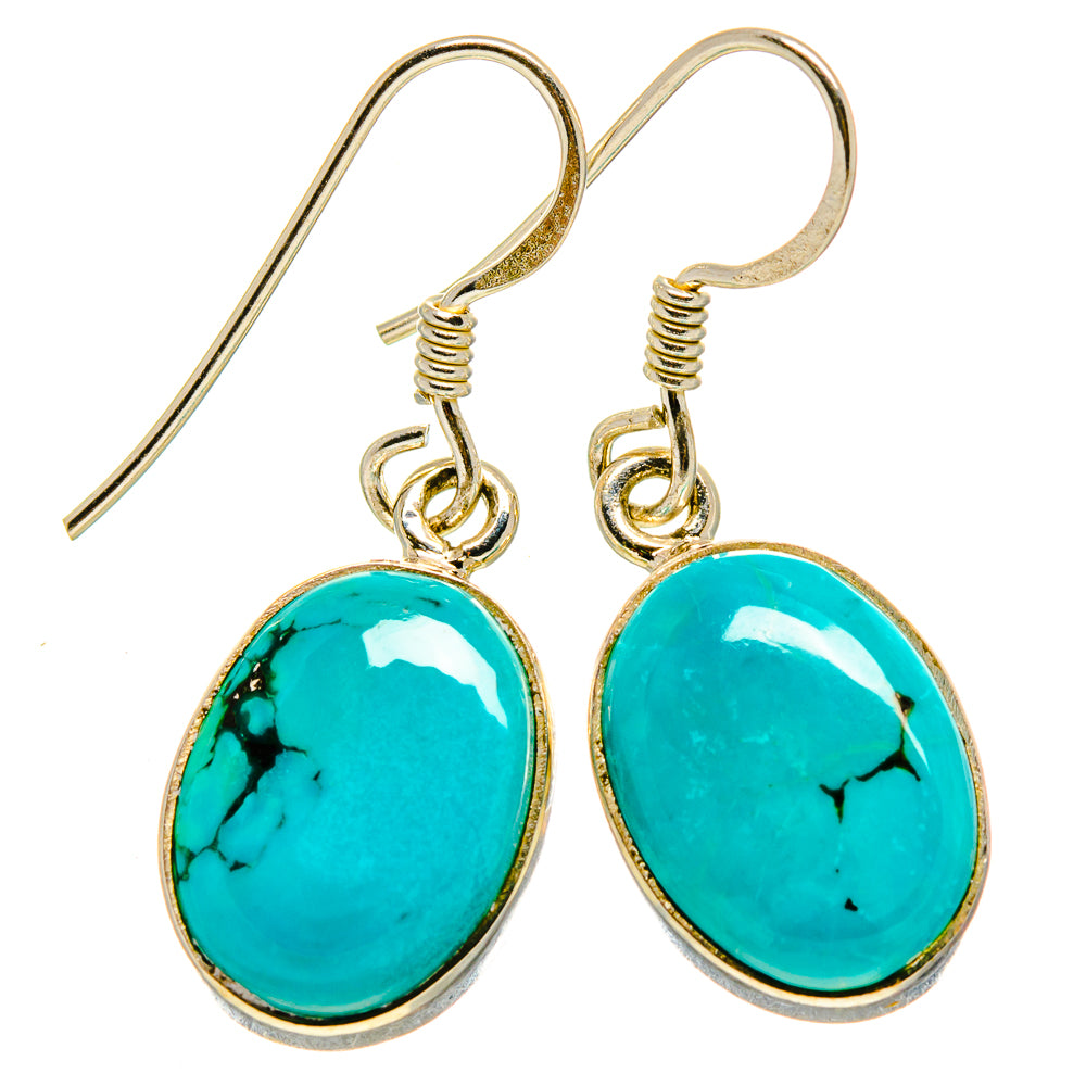 Arizona Turquoise Earrings handcrafted by Anasilvercos - EARR413628