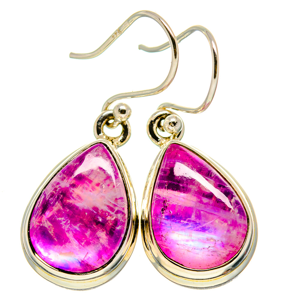 Pink Moonstone Earrings handcrafted by Anasilvercos - EARR413634