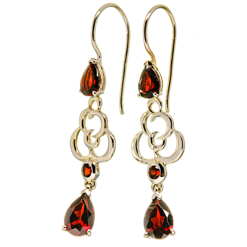 Garnet Earrings handcrafted by Anasilvercos - EARR413643