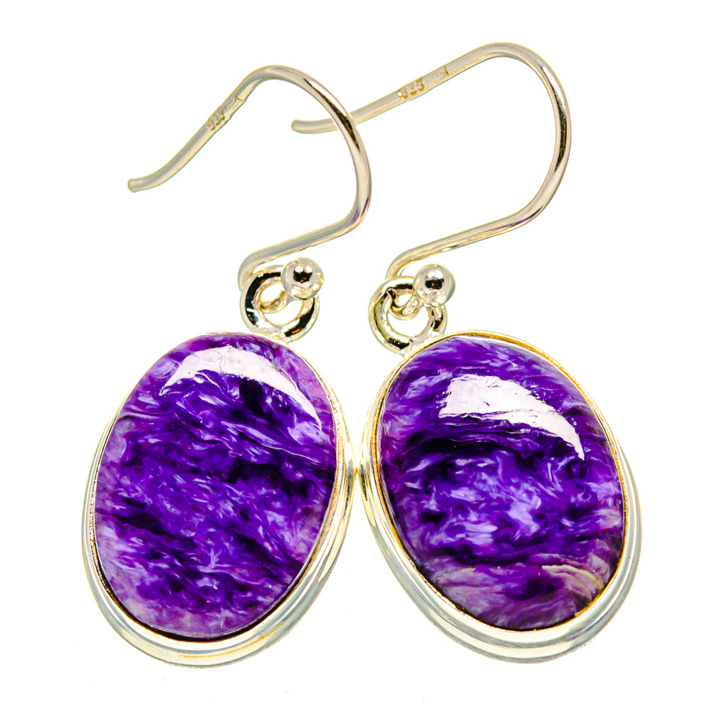 Charoite Earrings handcrafted by Anasilvercos - EARR413665