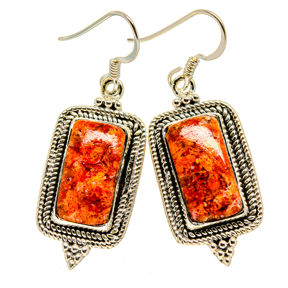 Sponge Coral Earrings handcrafted by Anasilvercos - EARR413666