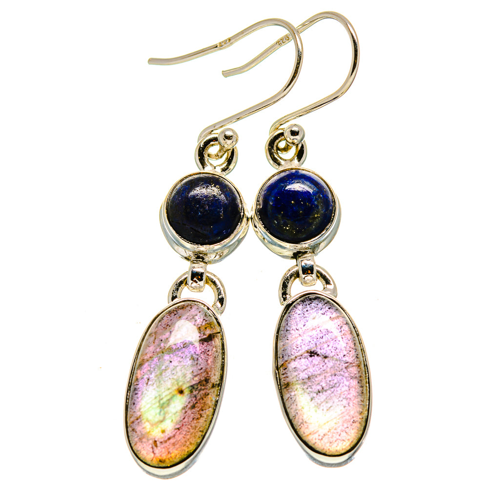 Labradorite, Lapis Lazuli Earrings handcrafted by Anasilvercos - EARR413667