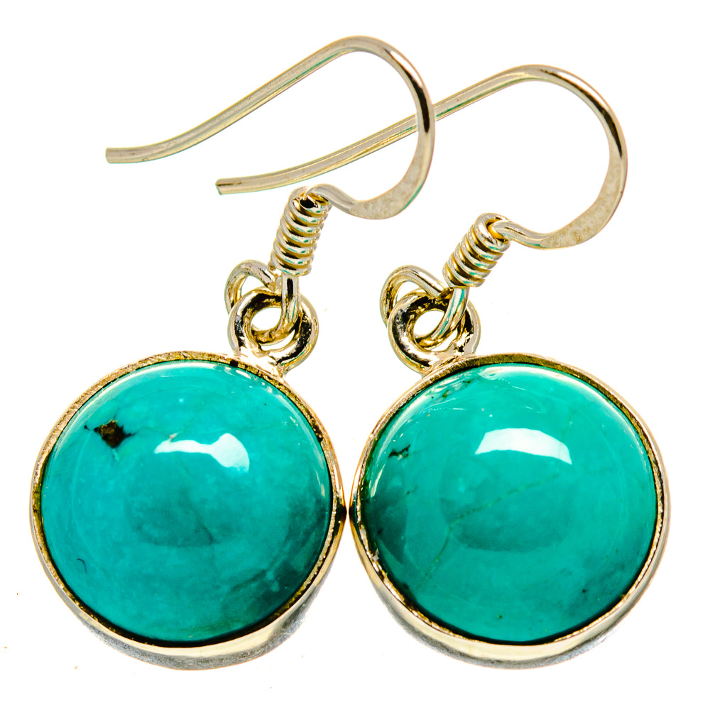 Arizona Turquoise Earrings handcrafted by Anasilvercos - EARR413681