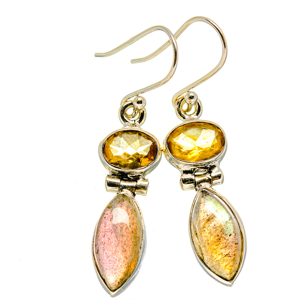 Labradorite, Citrine Earrings handcrafted by Anasilvercos - EARR413683