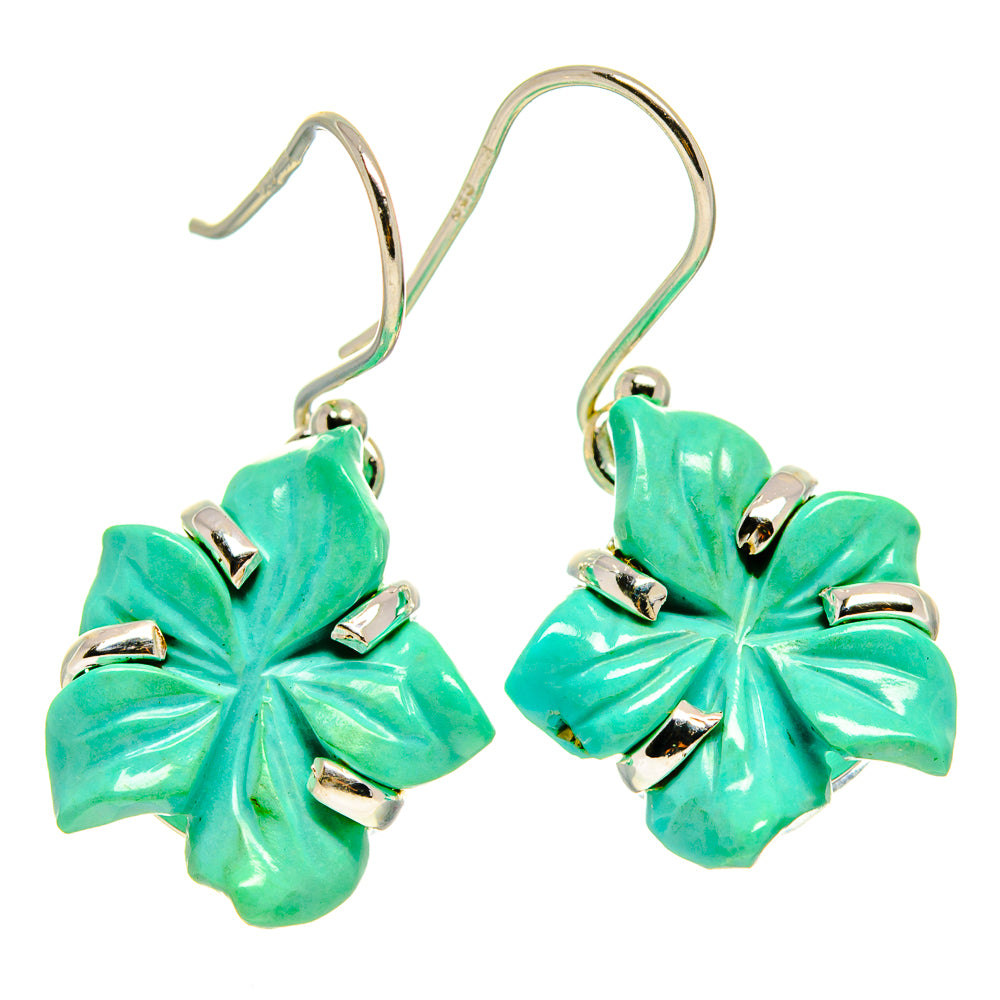 Arizona Turquoise Earrings handcrafted by Anasilvercos - EARR413684