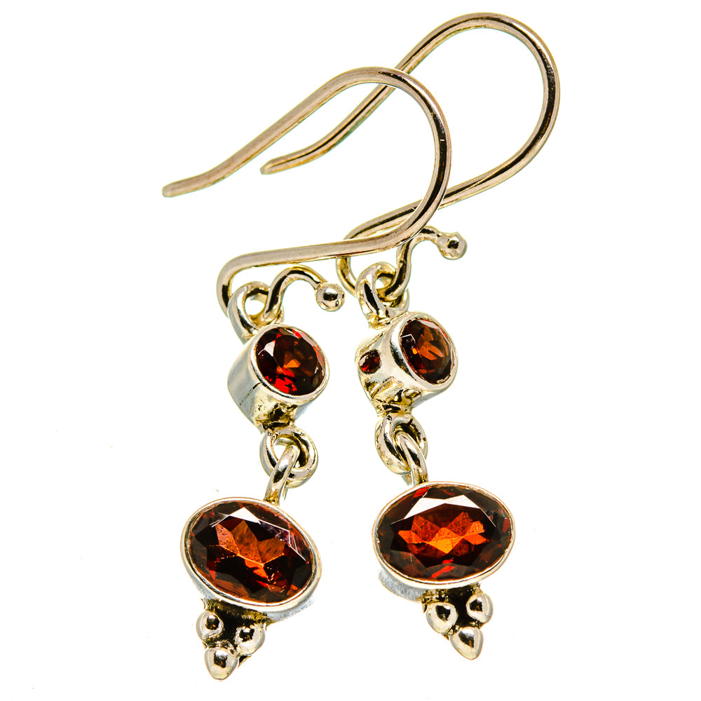 Garnet Earrings handcrafted by Anasilvercos - EARR413685