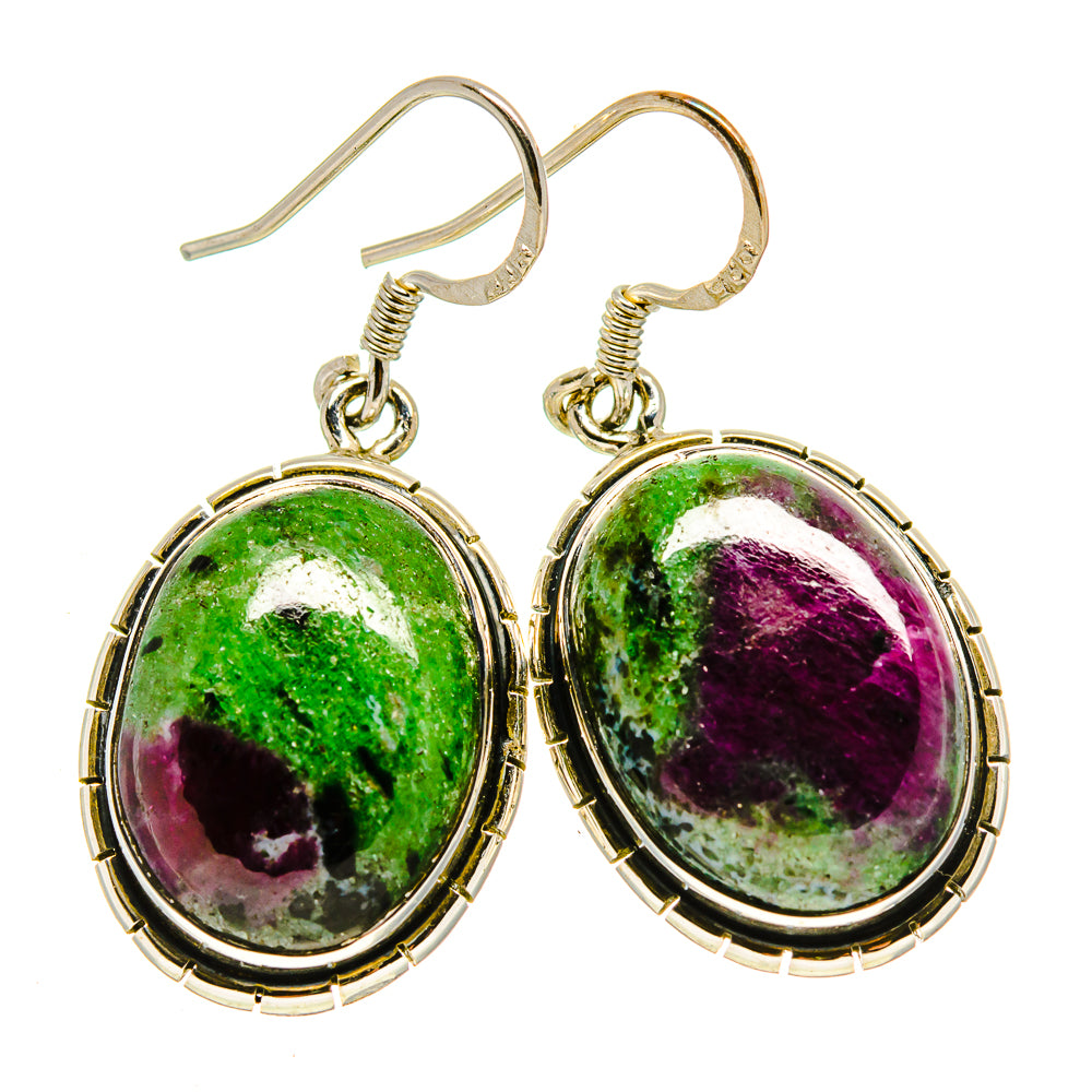 Ruby Zoisite Earrings handcrafted by Anasilvercos - EARR413687