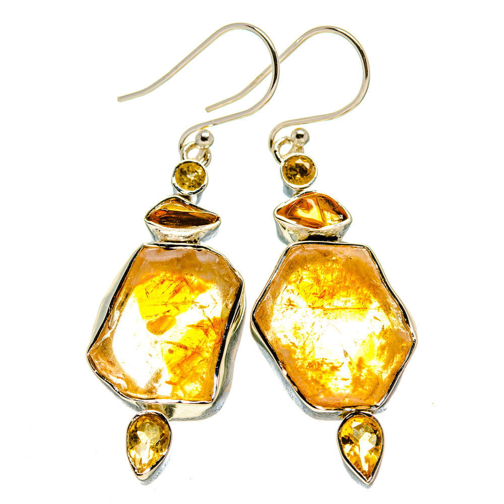 Citrine Earrings handcrafted by Anasilvercos - EARR413688