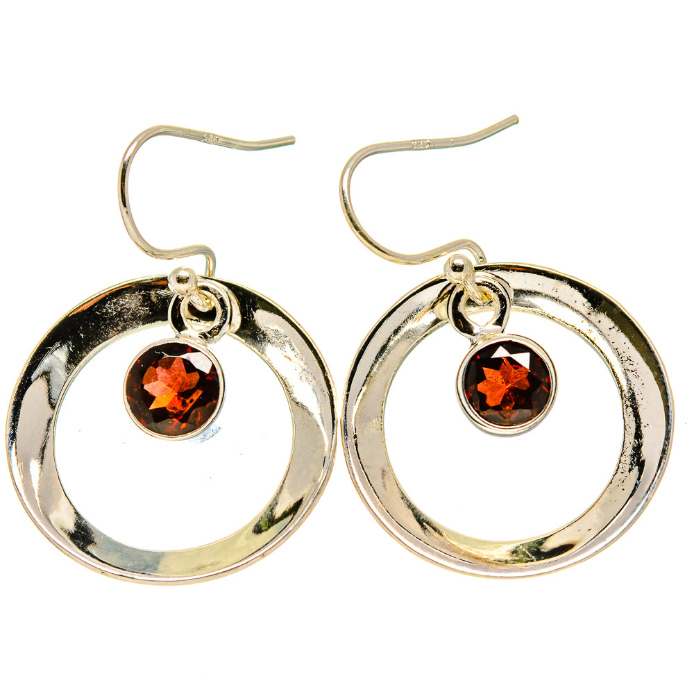 Garnet Earrings handcrafted by Anasilvercos - EARR413693