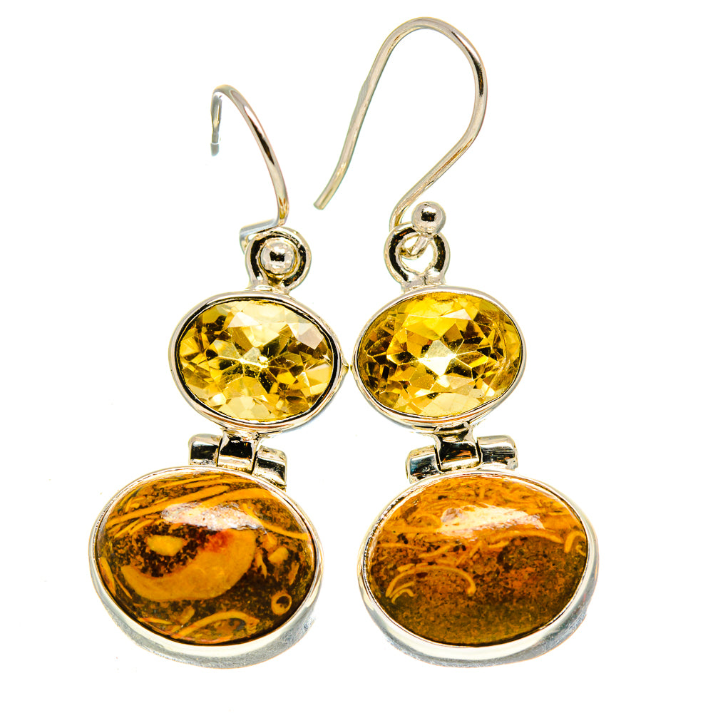 Chert Breccia Earrings handcrafted by Anasilvercos - EARR413700