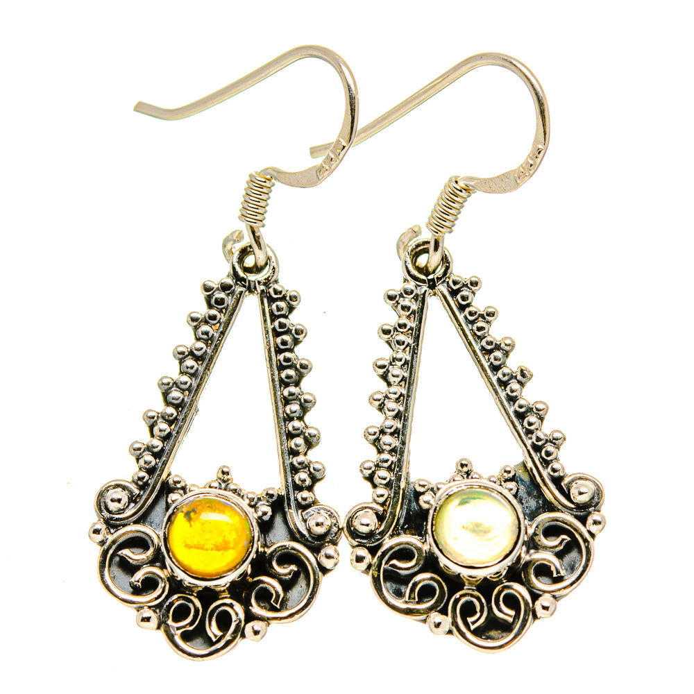 Ethiopian Opal Earrings handcrafted by Anasilvercos - EARR413703