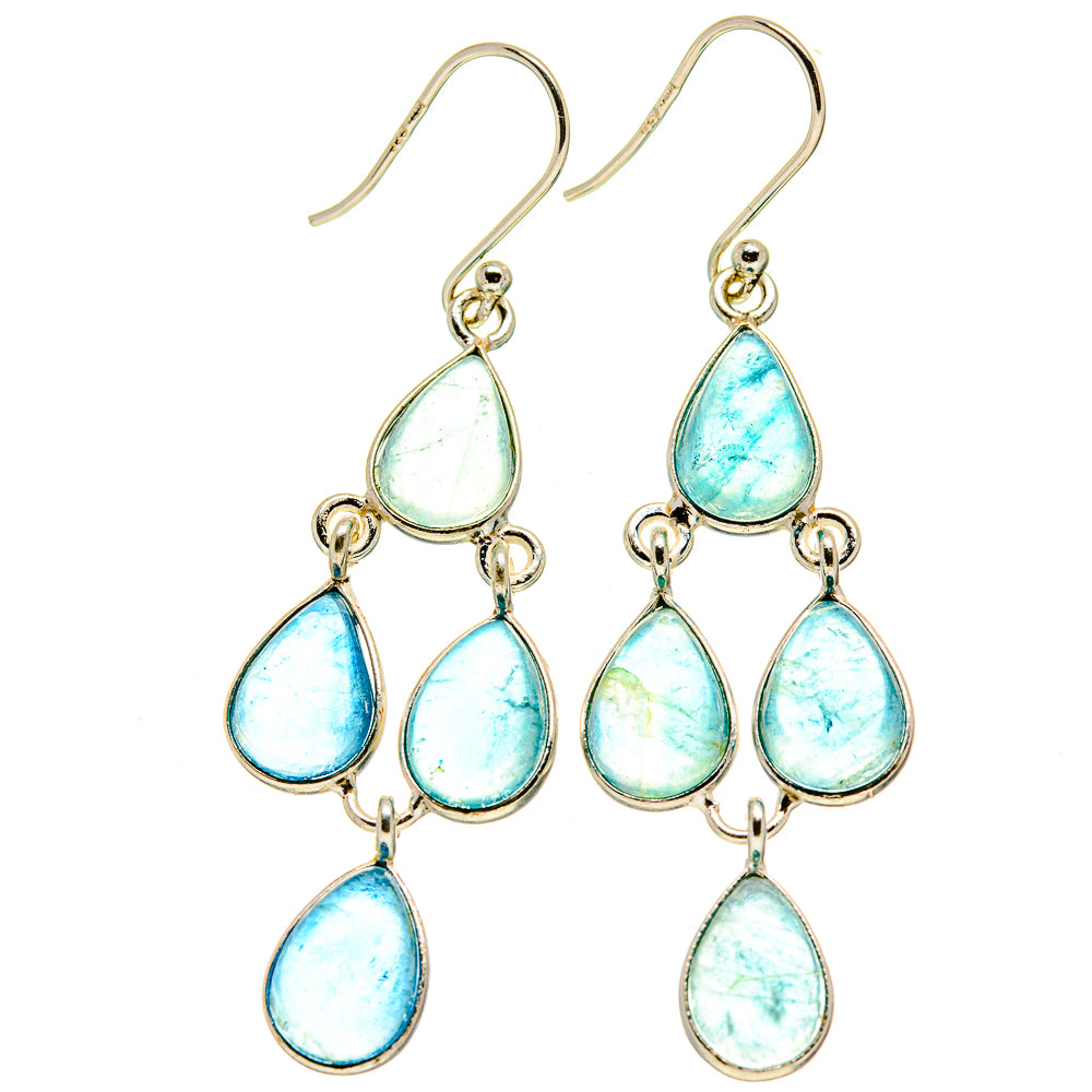 Blue Fluorite Earrings handcrafted by Anasilvercos - EARR413710
