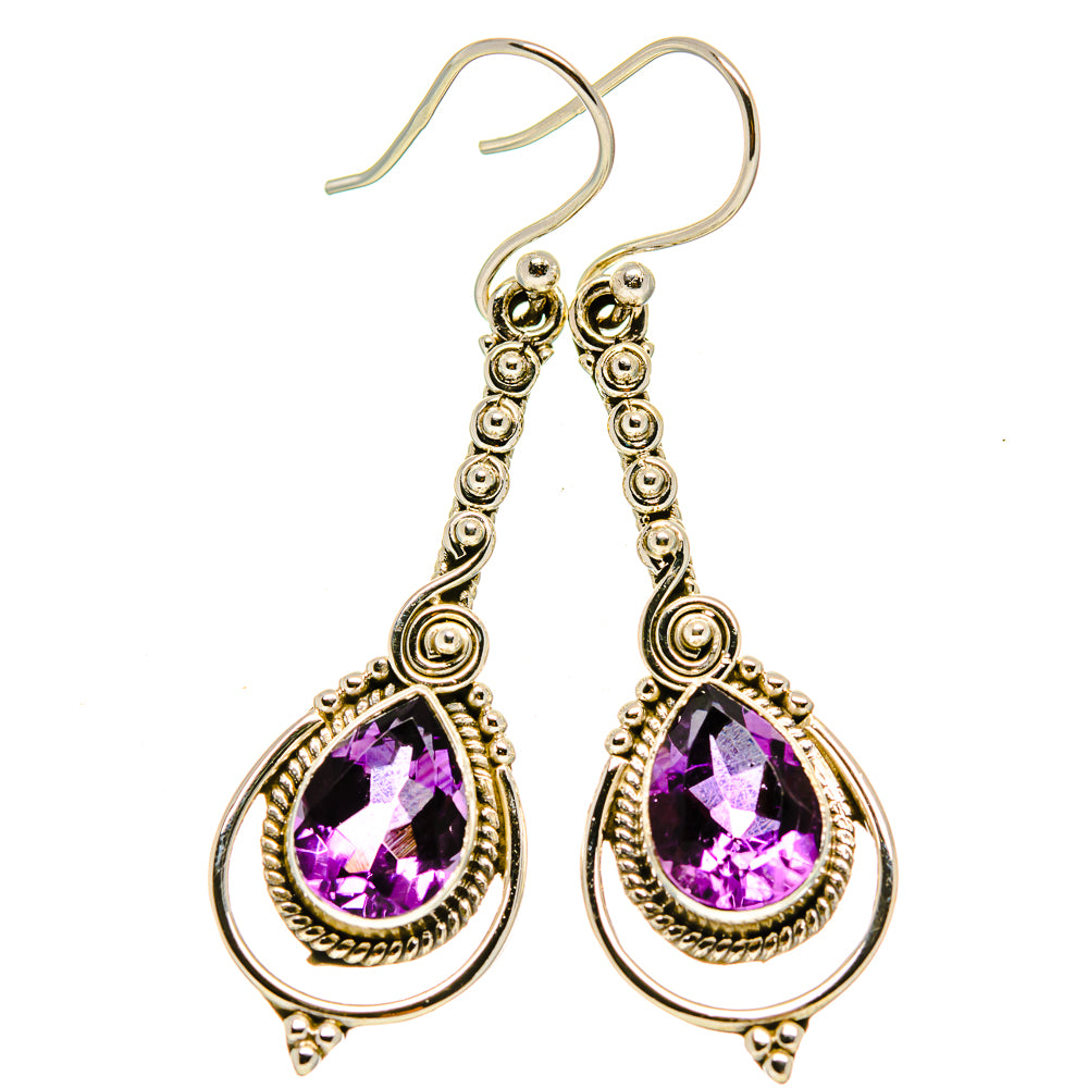 Amethyst Earrings handcrafted by Anasilvercos - EARR413717