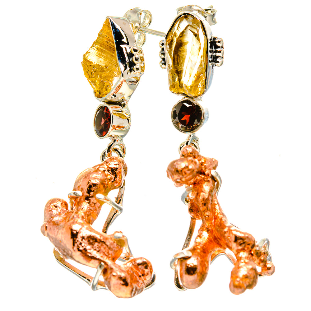 Blister Copper Earrings handcrafted by Anasilvercos - EARR413744