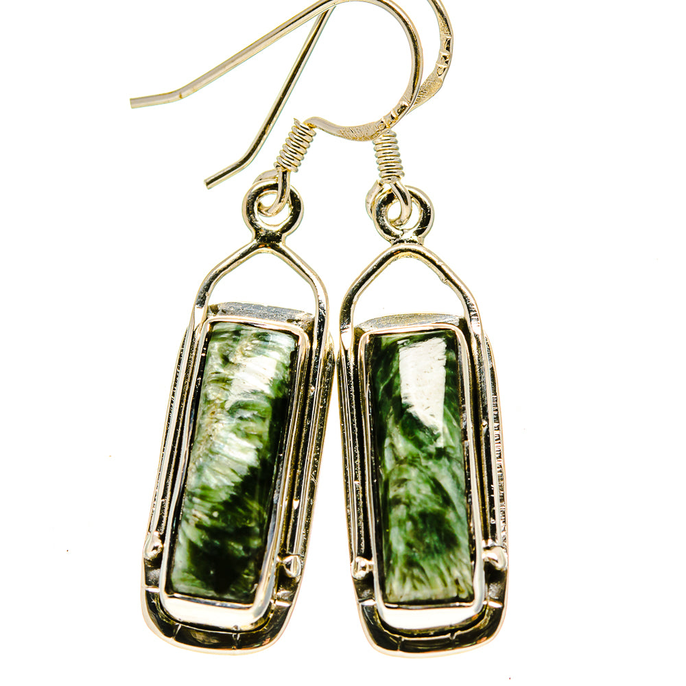 Seraphinite Earrings handcrafted by Anasilvercos - EARR413754