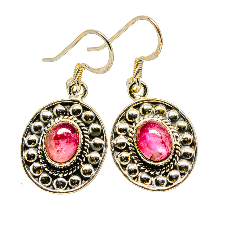 Pink Tourmaline Earrings handcrafted by Anasilvercos - EARR413758