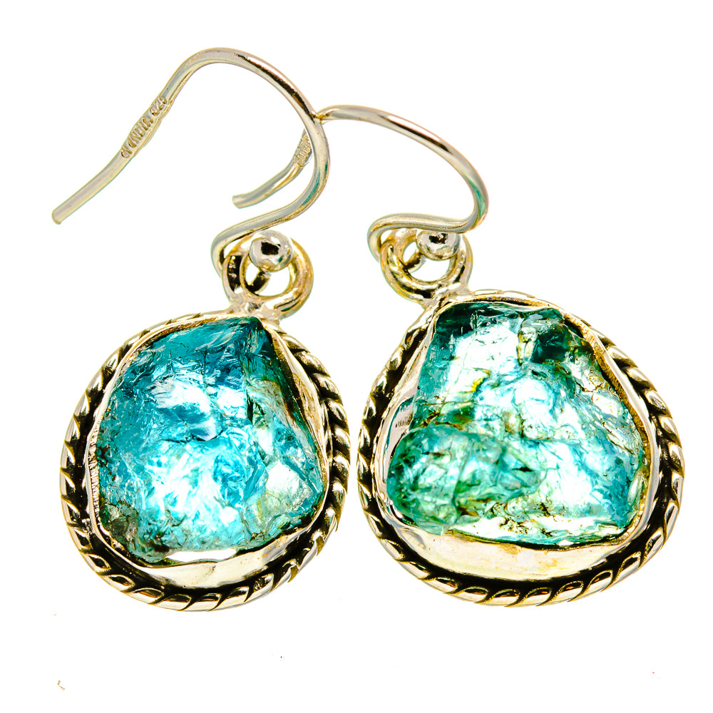Blue Fluorite Earrings handcrafted by Anasilvercos - EARR413761