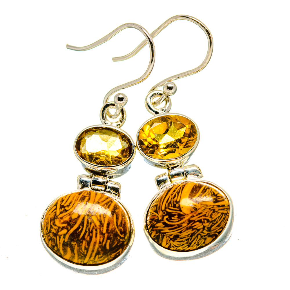 Coquina Jasper Earrings handcrafted by Anasilvercos - EARR413765
