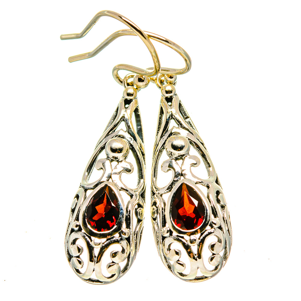 Garnet Earrings handcrafted by Anasilvercos - EARR413776